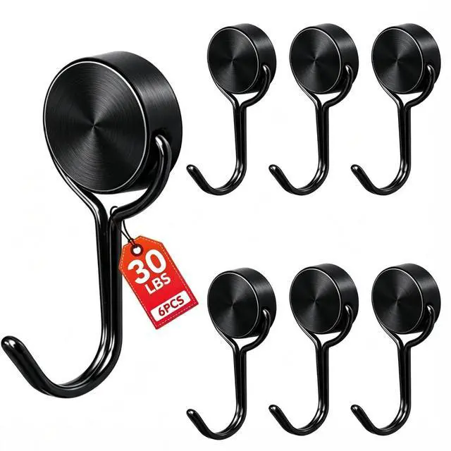 Main image of Magnetic Hooks 6PCS 30lbs+ Cruise Essentials 2026 Magnet Hook