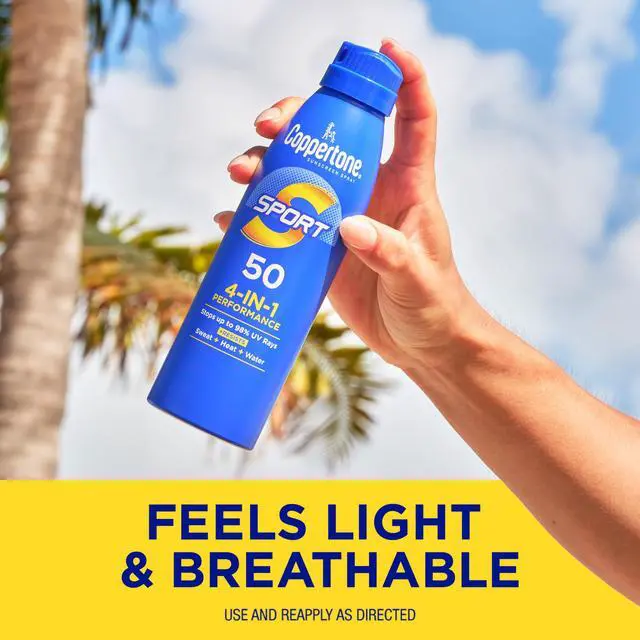 Alt view image 7 of 7 - Sport Sunscreen Spray SPF 50, Water Resistant Broad Spectrum UVA/UVB Spray Sunscreen, 5.5 Oz, Pack of 2, Continuous Sprayer