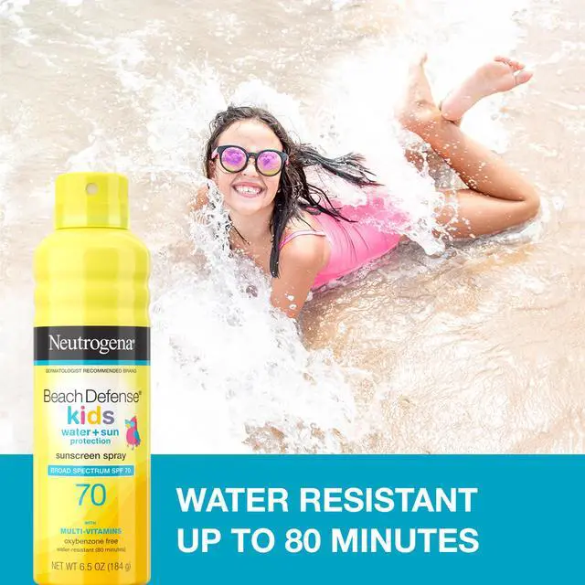 Alt view image 3 of 7 - Beach Defense Kids Sunscreen Spray SPF 70, 6.5 oz, 2 Pack