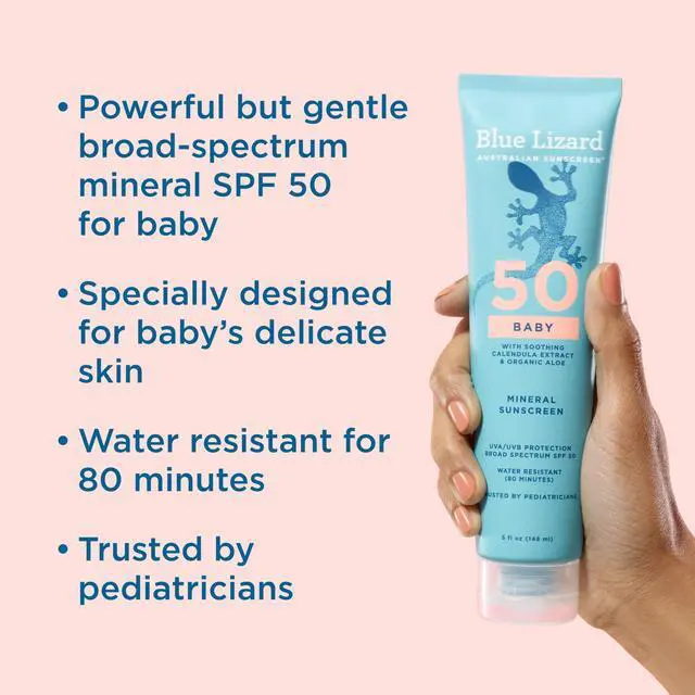 Alt view image 2 of 7 - BABY Mineral Sunscreen with Zinc Oxide, SPF 50+, Water Resistant, UVA/UVB Protection with Smart Cap Technology - Fragrance Free, 5 oz. Tube