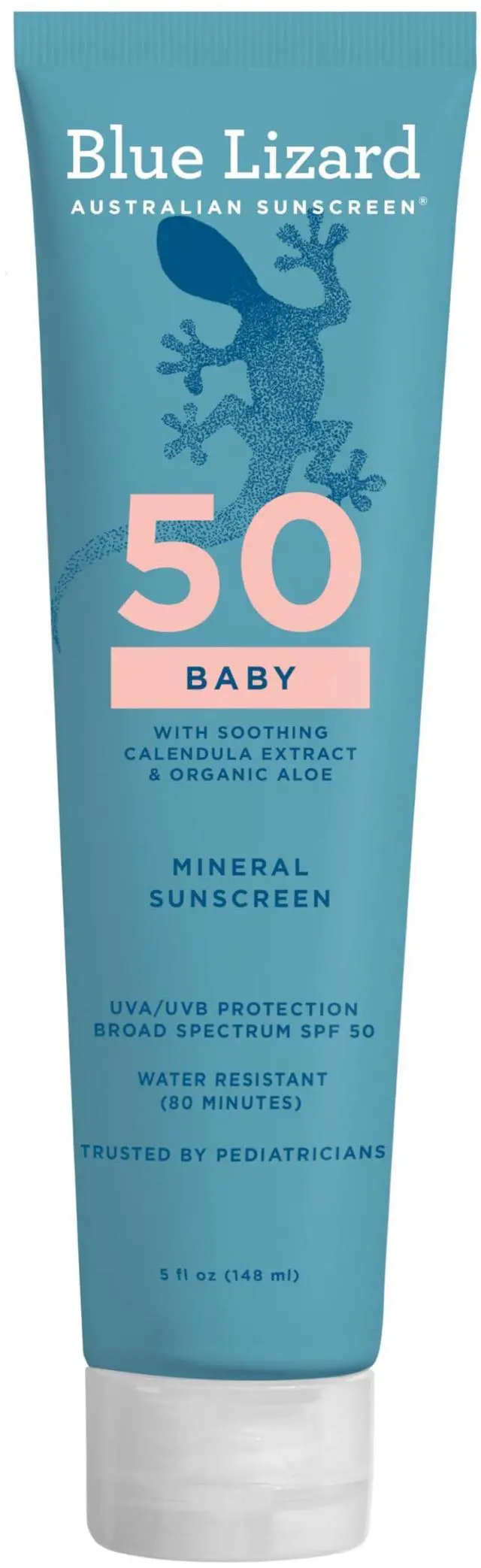 Main image of BABY Mineral Sunscreen with Zinc Oxide, SPF 50+, Water Resistant, UVA/UVB Protection with Smart Cap Technology - Fragrance Free, 5 oz. Tube
