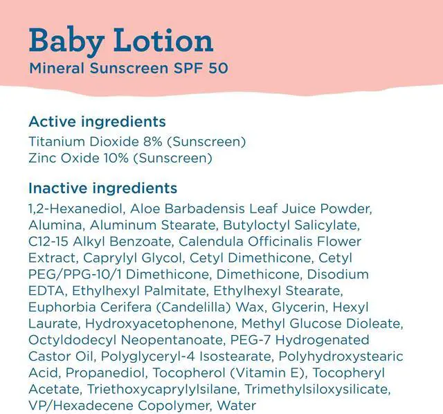 Alt view image 7 of 7 - BABY Mineral Sunscreen with Zinc Oxide, SPF 50+, Water Resistant, UVA/UVB Protection with Smart Cap Technology - Fragrance Free, 5 oz. Tube