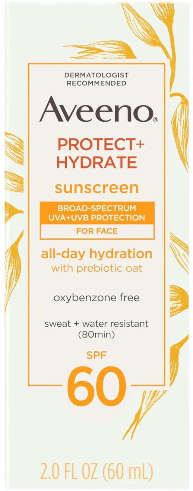 Main image of Protect + Hydrate SPF 60 Face Sunscreen, Prebiotic Oat, 2 fl oz