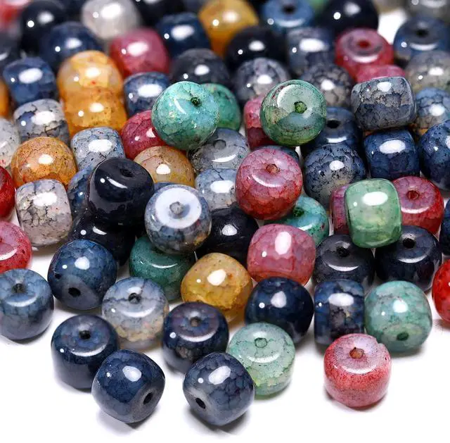 Main image of 200 Pcs 8mm Natural Stone Beads for Jewelry Making Loose Gemstone Beads Western Smooth Genuine Real Stone Charms for DIY Bracelet Necklace Earring Making, Colorful