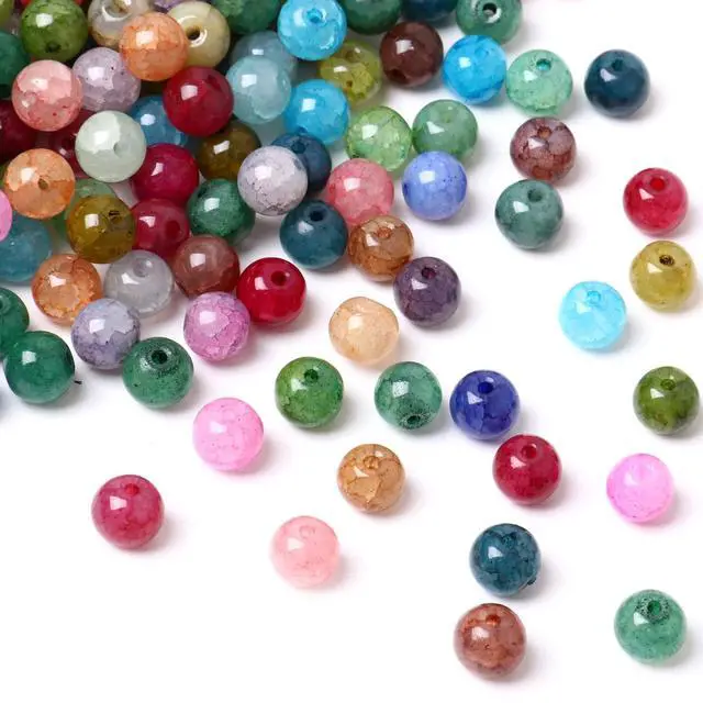 Alt view image 6 of 7 - 200PCS Natural Stone Beads 8MM Agate Spacer Beads Bulk for Jewelry Making