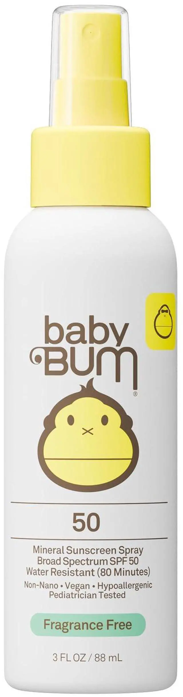 Main image of Baby Bum SPF 50 Sunscreen Spray - Mineral UVA/UVB Face and Body Protection for Sensitive Skin - Travel Size - 3 oz