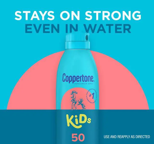 Alt view image 2 of 7 - Kids Sunscreen Continuous Spray SPF 50, Broad Spectrum UVA/UVB Protection, Water Resistant 80 Minutes, 5.5 Oz, Pack of 2