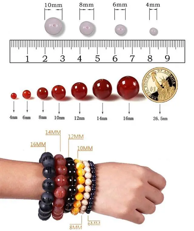 Alt view image 6 of 6 - 140pcs 8mm 7 Chakra Natural Stone Beads Crystal Bracelet Jewelry Making Kit