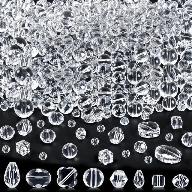 Main image of Assorted Size Glass Beads Bulk for Jewelry Making, Suncatchers, Crafts