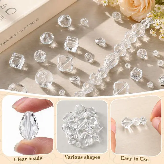 Alt view image 3 of 7 - Assorted Size Glass Beads Bulk for Jewelry Making, Suncatchers, Crafts