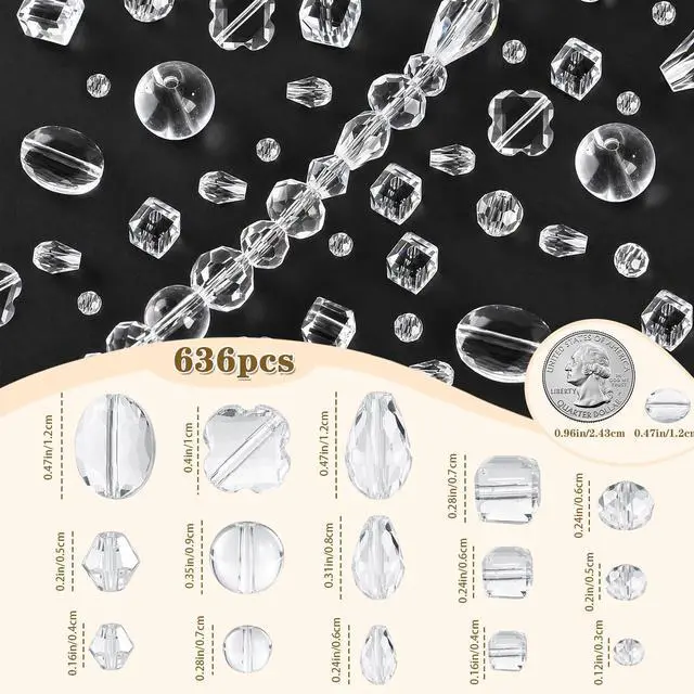Alt view image 4 of 7 - Assorted Size Glass Beads Bulk for Jewelry Making, Suncatchers, Crafts