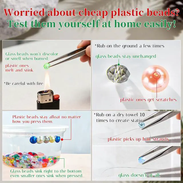 Alt view image 5 of 7 - 1500 Pcs Crystal Glass Beads for Jewelry Making 12 Styles Bicone, Rondelle, Cube, Teardrop & 3mm Spacer Beads, DIY Bracelet Necklace Earring Craft Kit with Organizer Box(AB Color)