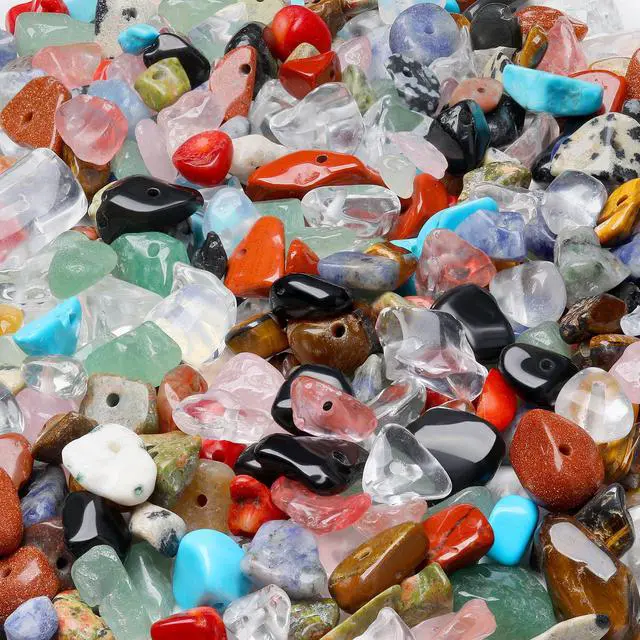Alt view image 2 of 7 - Multicolor Crystal Beads Natural Chip Stone Beads 400Pcs