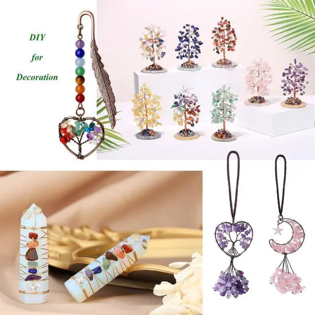 Alt view image 5 of 7 - Multicolor Crystal Beads Natural Chip Stone Beads 400Pcs