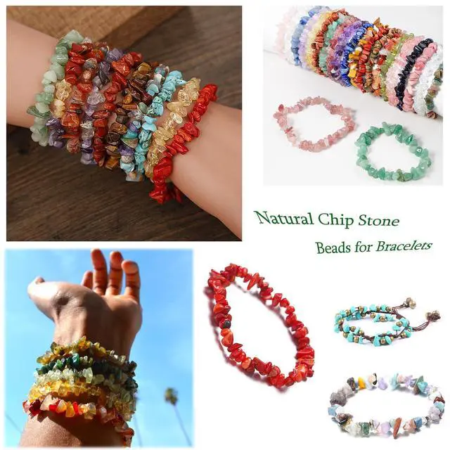 Alt view image 4 of 7 - Multicolor Crystal Beads Natural Chip Stone Beads 400Pcs