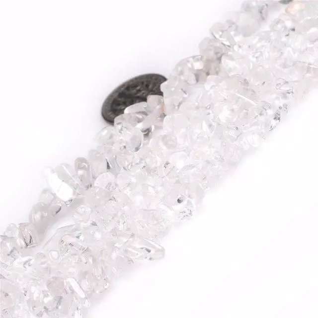 Main image of 5-8mm Natural White Clear Crystal Rock Quartz Chips Beads Irregular Chip Stones Loose Gemstone Beads for Jewelry Making Strand 30 Inch