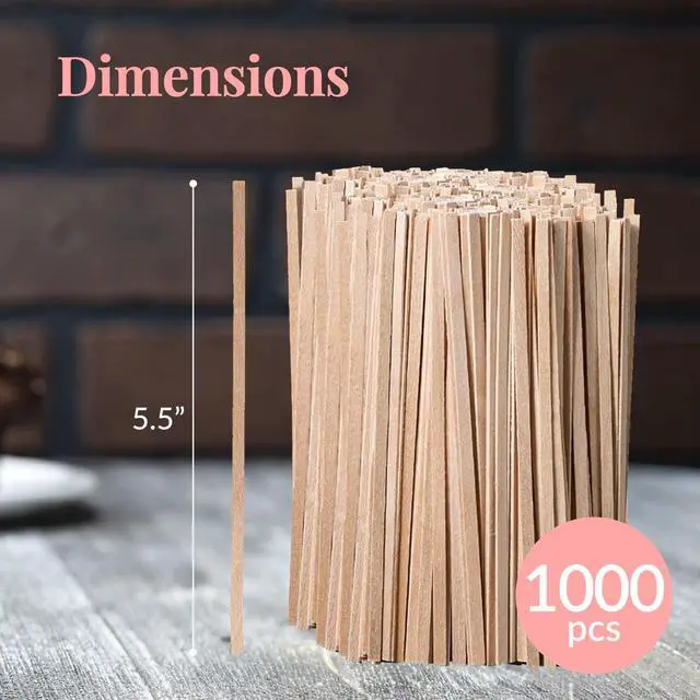 Alt view image 3 of 6 - 1000 Wooden Coffee Stirrer - Disposable 5.5 inches Long Wooden Stir Sticks for Coffee and Cocktails - Smooth, Splinter-Free Beverage Mixers - Ideal for Cafe, Bars and Drink Stations