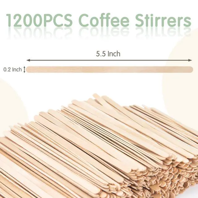 Alt view image 2 of 7 - 1200Pcs Coffee Stirrers, 5.5 Inch