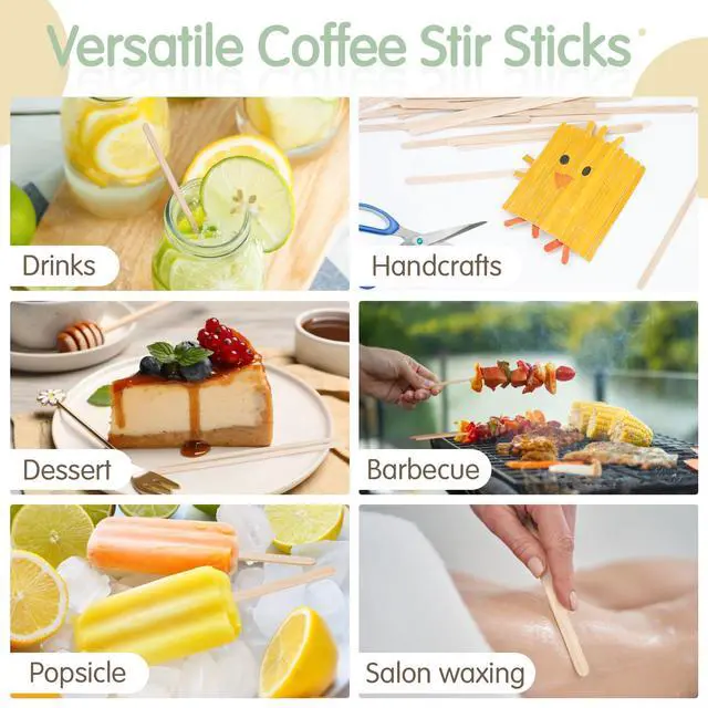 Alt view image 5 of 7 - 1200Pcs Coffee Stirrers, 5.5 Inch