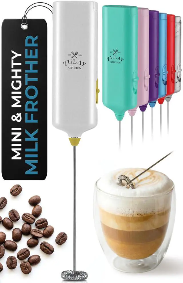 Main image of Mini & Mighty Milk Frother Wand Powerful Handheld Coffee Frother, Battery Operated Drink Mixer Compact Pocket Size Detachable Whisk for Latte, Cappuccino, Matcha, Hot Chocolate
