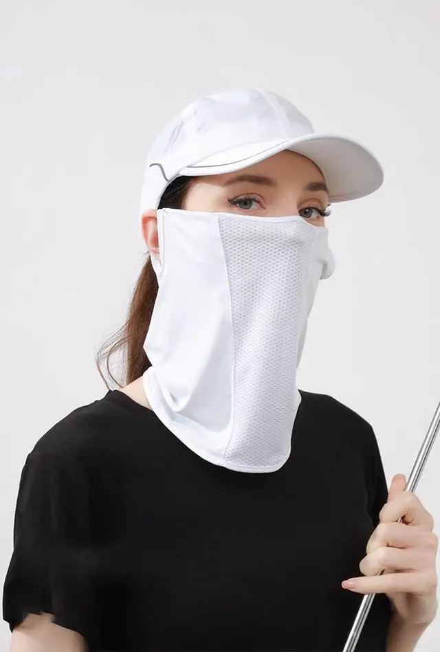 Alt view image 3 of 5 - UV Sun Protection Face Mask for Women - Cooling Neck Cover Shield for Golf