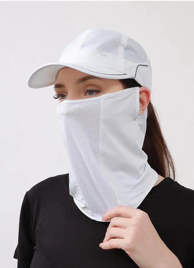 Alt view image 2 of 5 - UV Sun Protection Face Mask for Women - Cooling Neck Cover Shield for Golf