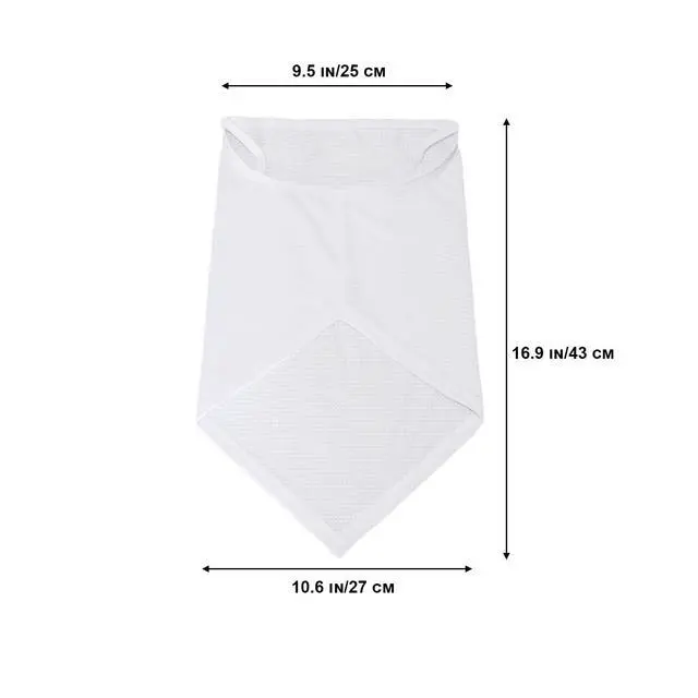 Alt view image 6 of 7 - Balaclava Neck Gaiter with Ear Loops Scarf Bandana UV Sun Protection Outdoors Face Mask Cover for Women Men(White)