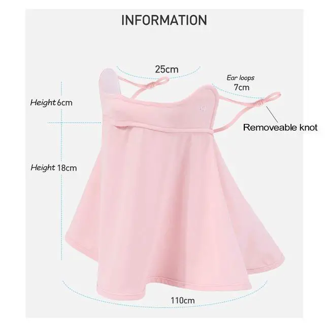 Alt view image 2 of 7 - UPF 50+ Unisex Breathable Cooling Face Cover Sun UV Protection Earloop Neck Gaiter Scarf for Summer Outdoor Activities