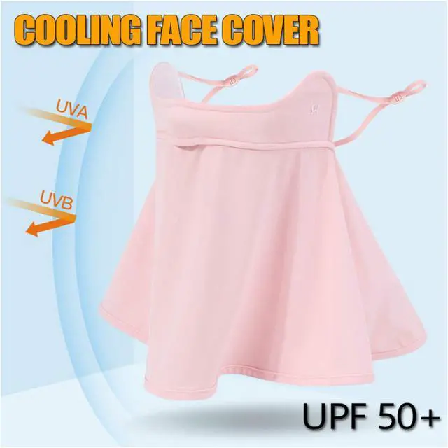 Alt view image 6 of 7 - UPF 50+ Unisex Breathable Cooling Face Cover Sun UV Protection Earloop Neck Gaiter Scarf for Summer Outdoor Activities