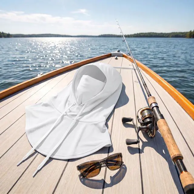 Alt view image 7 of 7 - Cooling Balaclava Sun UV Protection Hood Breathable Full Head Mask Face Cover for Men Women Cycling Motorcycle Fishing White