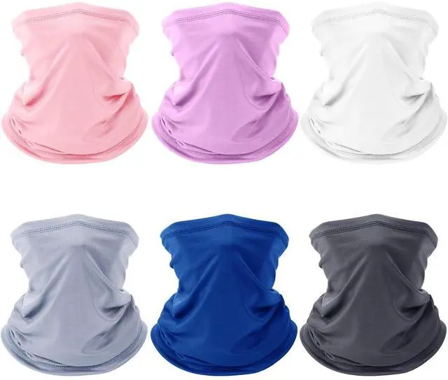 Main image of 6 Pack Neck Gaiter, Gator Summer UV Dust Mask Cooling Neck Gaiters