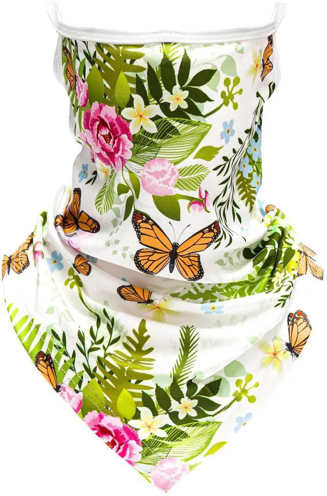 Main image of UV Sun Protection Face Scarf Mask, Breathable Gardening Face Cover Neck Gaiter with Ear Loops Bandana for Men Women