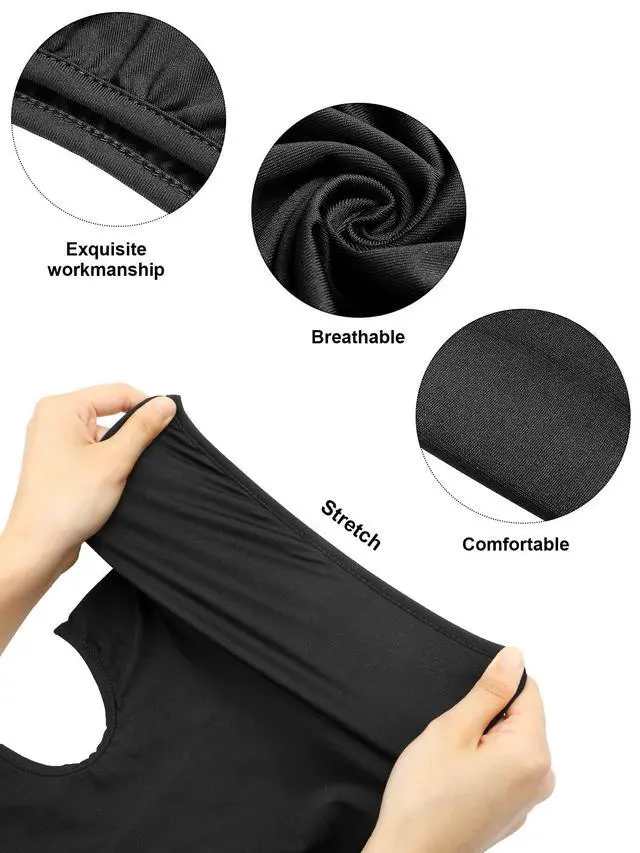 Alt view image 6 of 6 - 9 Pcs Ski Mask for Men Full Face Cover UV Sun Protection Cooling Balaclava Neck Gaiter Clothing Scarf Bandana(Black)