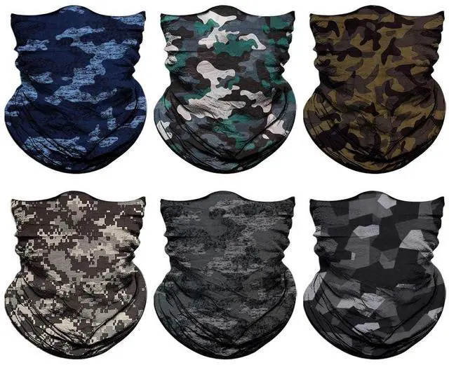 Main image of Neck Gaiter for Men Women Headwear Bandana Head Wrap Face Scarf Mask Cover Warmer Balaclava-Seamless & Versatile (A-Classic Camo 1)