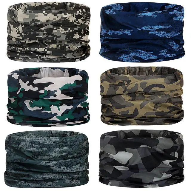 Alt view image 2 of 7 - Neck Gaiter for Men Women Headwear Bandana Head Wrap Face Scarf Mask Cover Warmer Balaclava-Seamless & Versatile (A-Classic Camo 1)