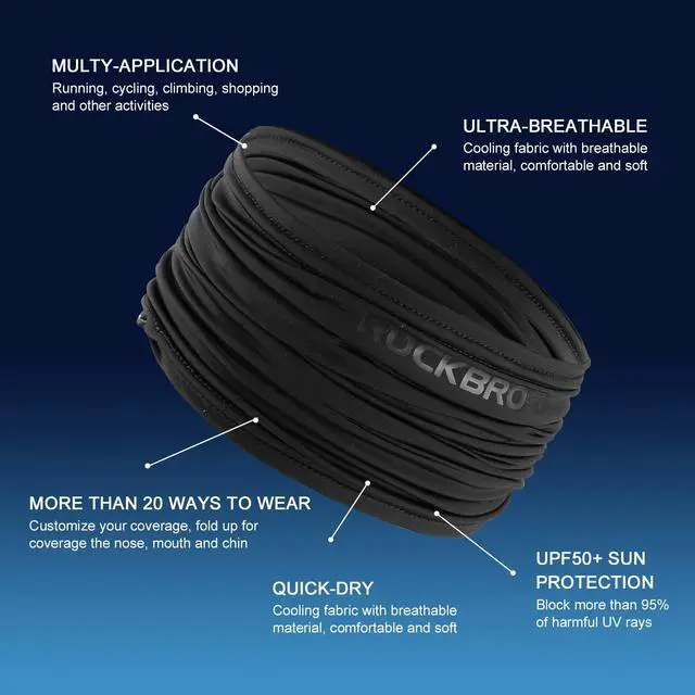 Alt view image 2 of 6 - Cooling Neck Gaiter Face Mask UV Protection Face Cover for Cycling