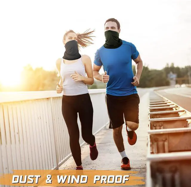 Alt view image 3 of 7 - Neck Gaiter Face Mask: 6 Pack Cooling UV Sun Protection Bandana