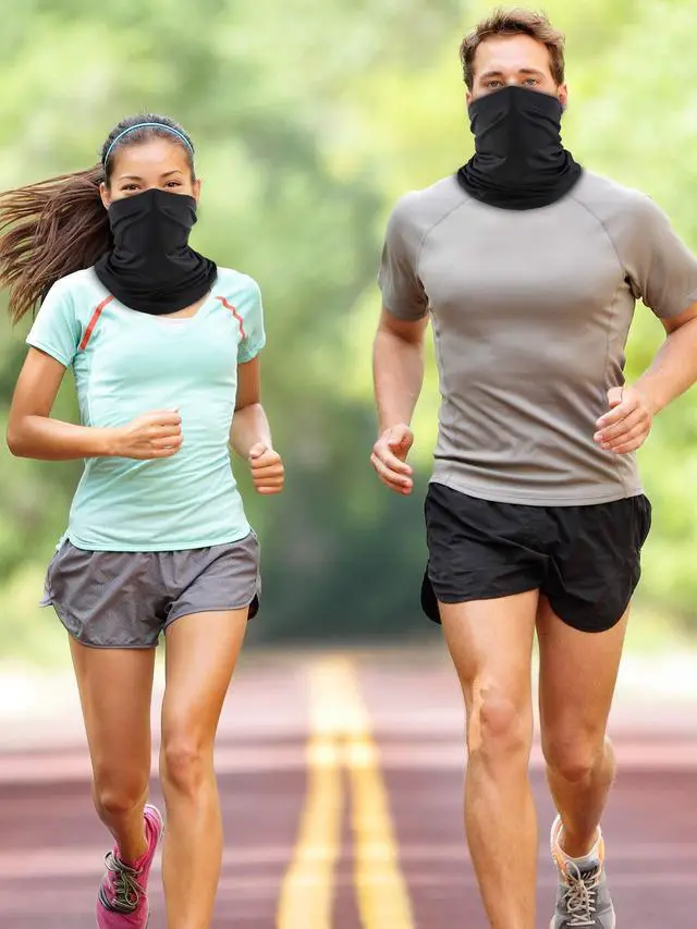 Alt view image 7 of 7 - 8 Pcs Summer Camo Neck Gaiter Scarf Bandanas for Men Sun Hoods Balaclava Cooling Breathable Face Mask Outdoor Sports (Simple, Black)