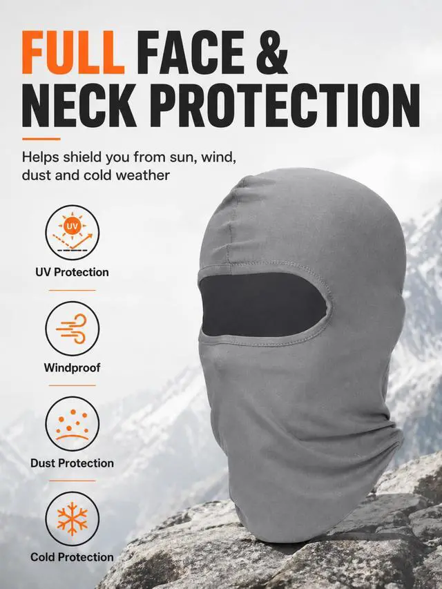 Alt view image 4 of 6 - 6 Pcs Ski Balaclava Men Full Face Cover Mask,Multicolor,Classic