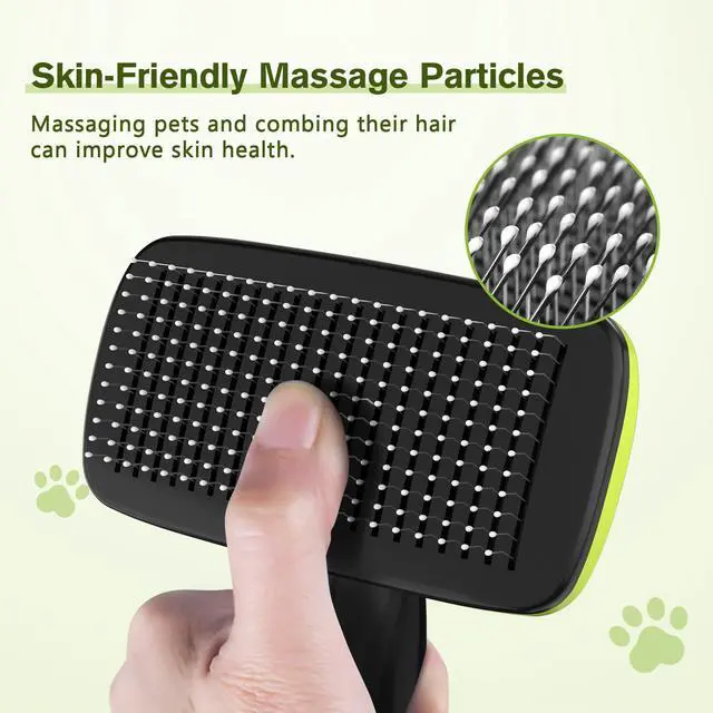 Alt view image 3 of 7 - Skin Friendly Self-Cleaning Slicker Brush for Dog & Cat Shedding