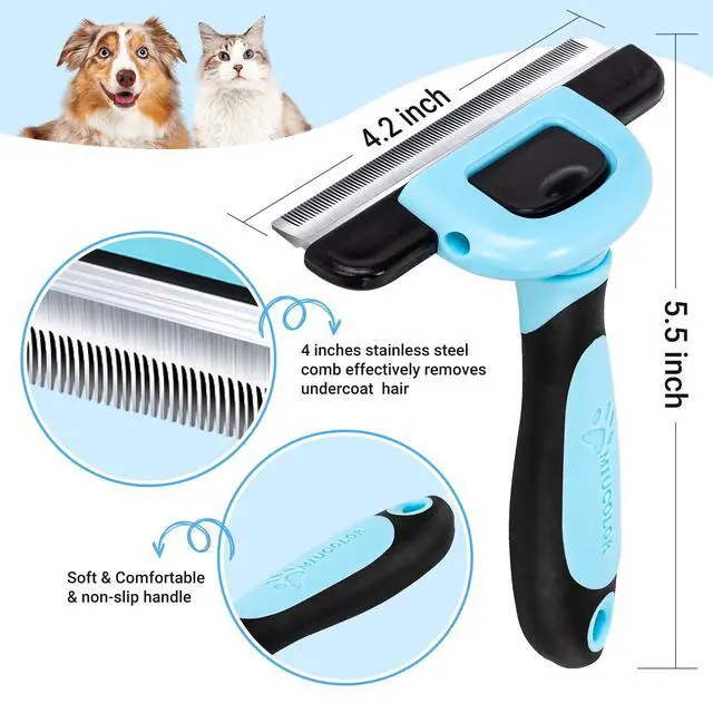 Alt view image 2 of 6 - Pet Grooming Brush, Deshedding Tool for Dogs & Cats, Effectively Reduces Shedding by up to 95% for Short Medium and Long Pet Hair