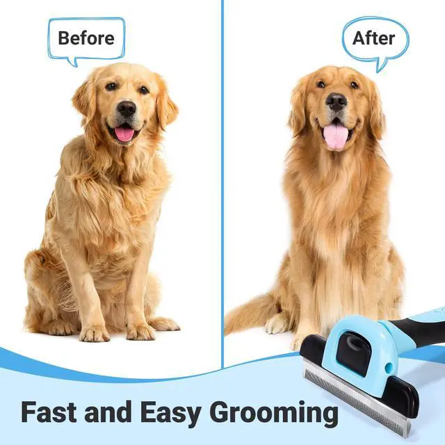 Alt view image 4 of 6 - Pet Grooming Brush, Deshedding Tool for Dogs & Cats, Effectively Reduces Shedding by up to 95% for Short Medium and Long Pet Hair
