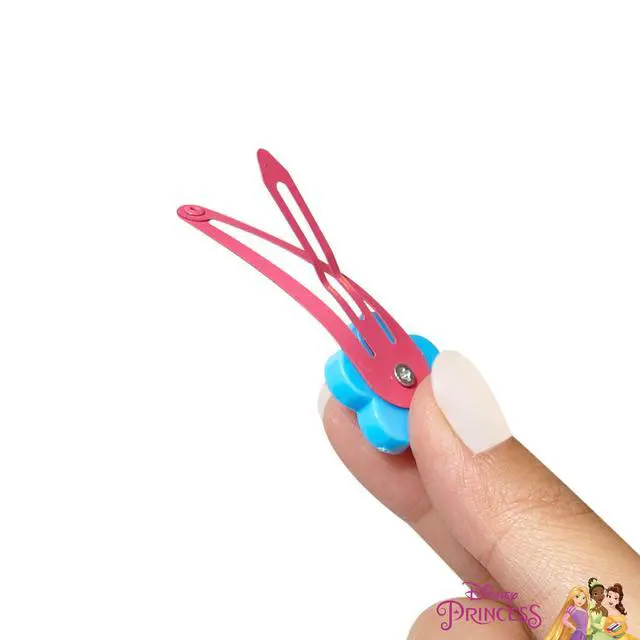 Alt view image 3 of 6 - Disney Girls' Hair Accessories Set - 20 Pack Featuring Disney Princesses - Includes 3 Barrettes, 4 Snap Clips, 5 Elastics, 8 Terry Ponies - Everyday Wear, Special Occasions, Ages 3+