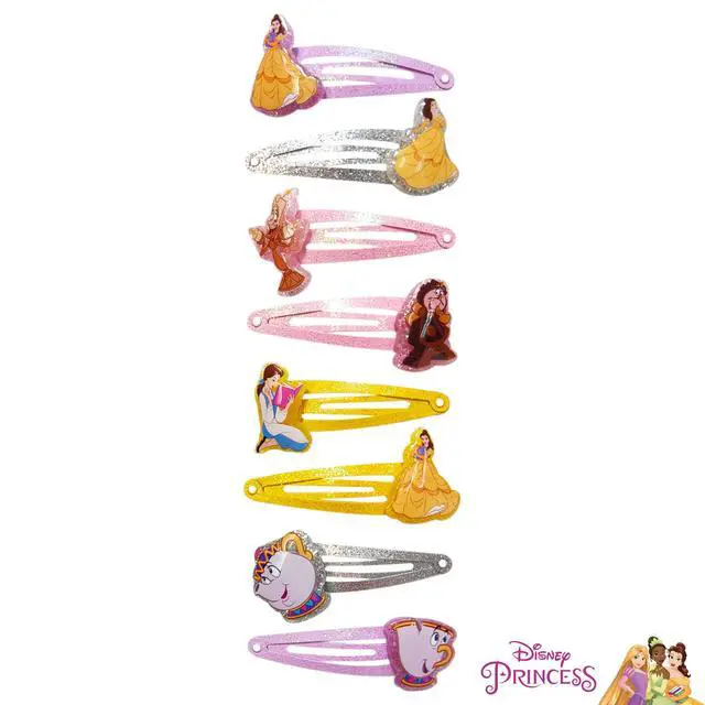 Alt view image 2 of 7 - Disney Princesses Hair Clips for Girls Snap Clips 8 Pack Multi Color Princes Belle Ages 3+
