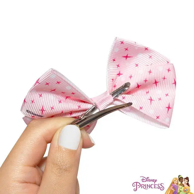 Alt view image 3 of 7 - Disney Princess Belle Alligator Hair Clips for Kids 7-Pack Non-Slip 4-Inch Hair Bows Girls Hair Accessories with Royal Character Prints Ages 3+ Non-Toxic Material