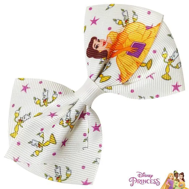 Alt view image 4 of 7 - Disney Princess Belle Alligator Hair Clips for Kids 7-Pack Non-Slip 4-Inch Hair Bows Girls Hair Accessories with Royal Character Prints Ages 3+ Non-Toxic Material