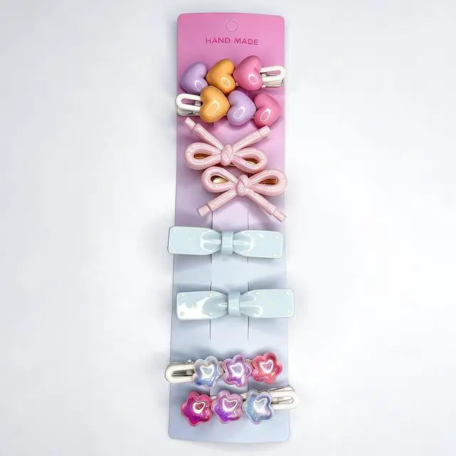 Alt view image 2 of 7 - Cute Hair Clips for Girls - Little Girl Hair Accessories with Minimalism Style for Daily and Party (6PCS Randomly Assorted)