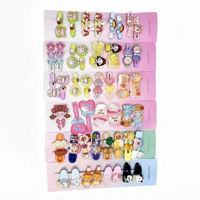 Main image of Cute Hair Clips for Girls - Little Girl Hair Accessories with Minimalism Style for Daily and Party (6PCS Randomly Assorted)