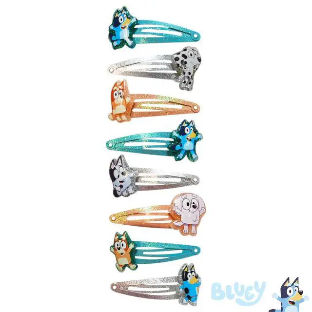 Alt view image 2 of 7 - Bluey Hair Clips for Girls Snap Clips 8 Pack Multi Color Ages 3+