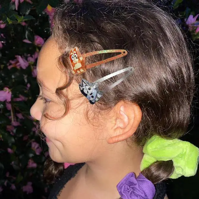 Alt view image 6 of 7 - Bluey Hair Clips for Girls Snap Clips 8 Pack Multi Color Ages 3+